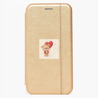 Чехол-книжка для Samsung A325 Galaxy A32 4G (золотой) открытие вбок - BC002