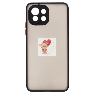 Чехол-накладка для Xiaomi Mi 11 Lite (черный/черный) - PC041 Чехол-накладка для Xiaomi Mi 11 Lite (черный/черный) - PC041
