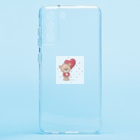 Чехол-накладка для Samsung G990 Galaxy S21FE (прозрачный) Activ ASC-101 Puffy 0.9мм