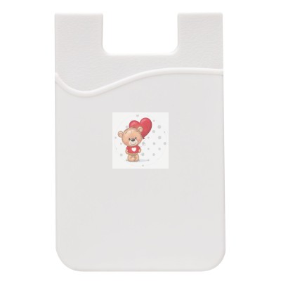 Картхолдер футляр для карт на клеевой основе (белый) - CH01