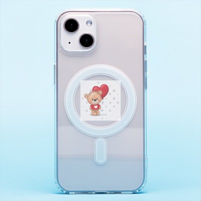 Чехол-накладка для Apple iPhone 14 (прозрачный) - SM006 SafeMag