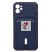Чехол-накладка для Apple iPhone 11 (темно-синий) - SC304 с картхолдером