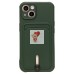 Чехол-накладка для Apple iPhone 13 (темно-зеленый) - SC304 с картхолдером