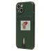 Чехол-накладка для Apple iPhone 13 (темно-зеленый) - SC304 с картхолдером Чехол-накладка для Apple iPhone 13 (темно-зеленый) - SC304 с картхолдером
