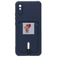 Чехол-накладка для Xiaomi Redmi 9A (темно-синий) - SC304 с картхолдером