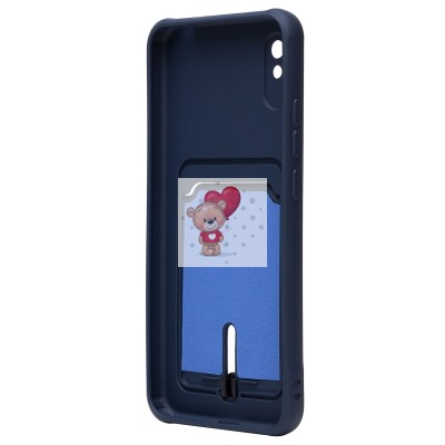 Чехол-накладка для Xiaomi Redmi 9i (темно-синий) - SC304 с картхолдером Чехол-накладка для Xiaomi Redmi 9i (темно-синий) - SC304 с картхолдером