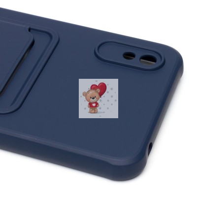 Чехол-накладка для Xiaomi Redmi 9i (темно-синий) - SC304 с картхолдером Чехол-накладка для Xiaomi Redmi 9i (темно-синий) - SC304 с картхолдером