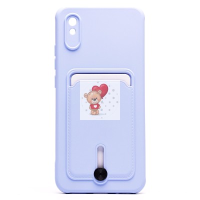 Чехол-накладка для Xiaomi Redmi 9A (светло-фиолетовый) - SC304 с картхолдером