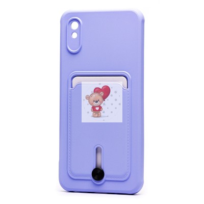 Чехол-накладка для Xiaomi Redmi 9i (светло-фиолетовый) - SC304 с картхолдером Чехол-накладка для Xiaomi Redmi 9i (светло-фиолетовый) - SC304 с картхолдером