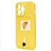 Чехол-накладка для Apple iPhone 13 Pro (желтый) - SC304 с картхолдером