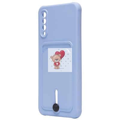 Чехол-накладка для Samsung A307 Galaxy A30s (светло-фиолетовый) - SC304 с картхолдером