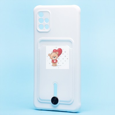 Чехол-накладка для Samsung A515 Galaxy A51 4G (белый) - SC304 с картхолдером