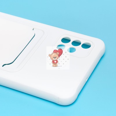 Чехол-накладка для Samsung A515 Galaxy A51 4G (белый) - SC304 с картхолдером