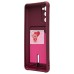 Чехол-накладка для Samsung G780 Galaxy S20FE (бордовый) - SC304 с картхолдером