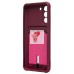 Чехол-накладка для Samsung G990 Galaxy S21FE (бордовый) - SC304 с картхолдером