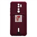 Чехол-накладка для Xiaomi Redmi Note 8 Pro (бордовый) - SC304 с картхолдером