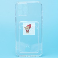 Чехол-накладка для Apple iPhone 12 Pro Max (прозрачный) - SC276 с картхолдером Чехол-накладка для Apple iPhone 12 Pro Max (прозрачный) - SC276 с картхолдером
