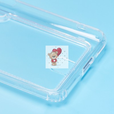 Чехол-накладка для Xiaomi Poco F3 (прозрачный) - SC276 с картхолдером