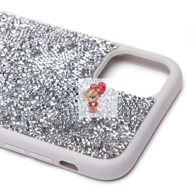 Чехол-накладка для Apple iPhone 11 россыпь кристаллов (серебяный) - PC071 POSH SHINE Чехол-накладка для Apple iPhone 11 россыпь кристаллов (серебяный) - PC071 POSH SHINE