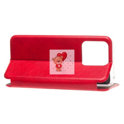 Чехол-книжка для Xiaomi Poco C40 открытие вбок (красный) - BC002