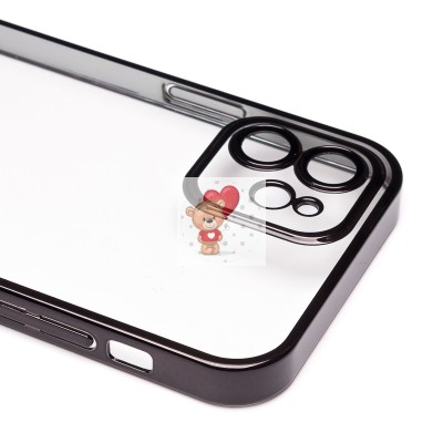 Чехол-накладка для Apple iPhone 12 (черный) - PC073 с закрытой камерой