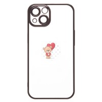 Чехол-накладка для Apple iPhone 13 (черный) - PC073 с закрытой камерой