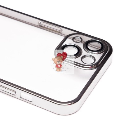 Чехол-накладка для Apple iPhone 13 (серебяный) - PC073 с закрытой камерой