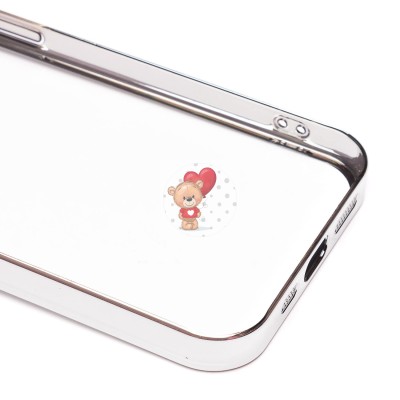 Чехол-накладка для Apple iPhone 13 (серебяный) - PC073 с закрытой камерой