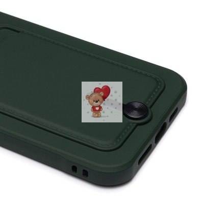 Чехол-накладка для Apple iPhone 14 Plus (темно-зеленый) - SC304 с картхолдером Чехол-накладка для Apple iPhone 14 Plus (темно-зеленый) - SC304 с картхолдером