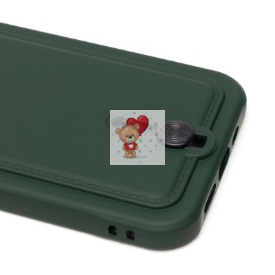 Чехол-накладка для Apple iPhone 14 Pro (темно-зеленый) - SC304 с картхолдером Чехол-накладка для Apple iPhone 14 Pro (темно-зеленый) - SC304 с картхолдером