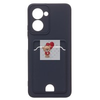 Чехол-накладка для OPPO realme C33 (темно-синий) - SC315 с картхолдером