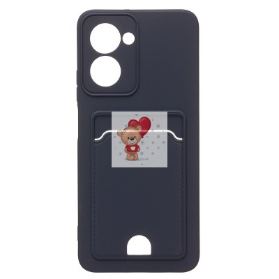 Чехол-накладка для OPPO realme C33 (темно-синий) - SC315 с картхолдером