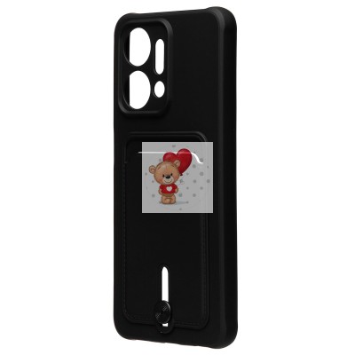 Чехол-накладка для Huawei Honor X7a (черный) - SC304 с картхолдером Чехол-накладка для Huawei Honor X7a (черный) - SC304 с картхолдером