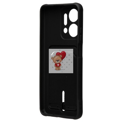 Чехол-накладка для Huawei Honor X7a (черный) - SC304 с картхолдером Чехол-накладка для Huawei Honor X7a (черный) - SC304 с картхолдером