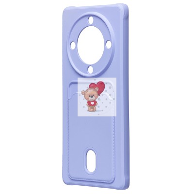 Чехол-накладка для Huawei Honor X9a (светло-фиолетовый) - SC304 с картхолдером Чехол-накладка для Huawei Honor X9a (светло-фиолетовый) - SC304 с картхолдером