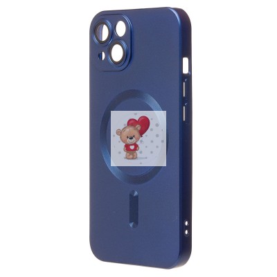 Чехол-накладка для Apple iPhone 13 (темно-синий) - SM020 Matte SafeMag