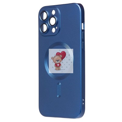 Чехол-накладка для Apple iPhone 13 Pro Max (темно-синий) - SM020 Matte SafeMag