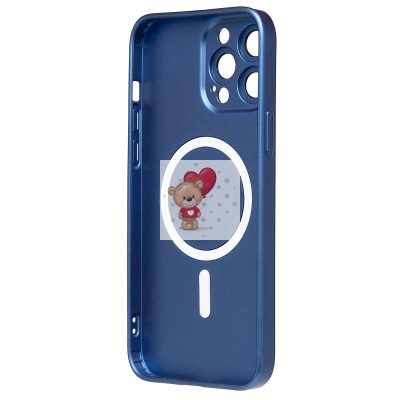 Чехол-накладка для Apple iPhone 13 Pro Max (темно-синий) - SM020 Matte SafeMag