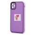 Чехол-накладка для Apple iPhone 11 (сиреневый) - PC084 экокожа