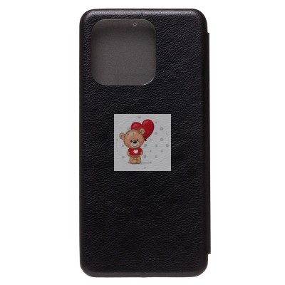 Чехол-книжка для Xiaomi Poco C55 (черный) - BC002