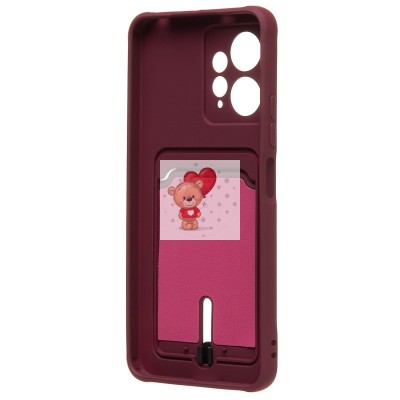 Чехол-накладка для Xiaomi Redmi Note 12 4G (бордовый) - SC304 с картхолдером Чехол-накладка для Xiaomi Redmi Note 12 4G (бордовый) - SC304 с картхолдером