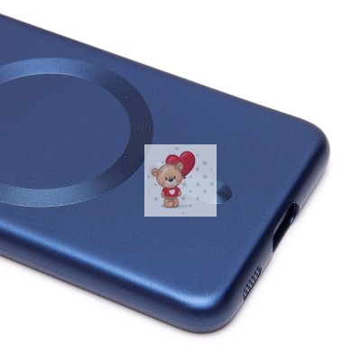 Чехол-накладка для Samsung G991 Galaxy S21 (темно-синий) - SM020 Matte SafeMag