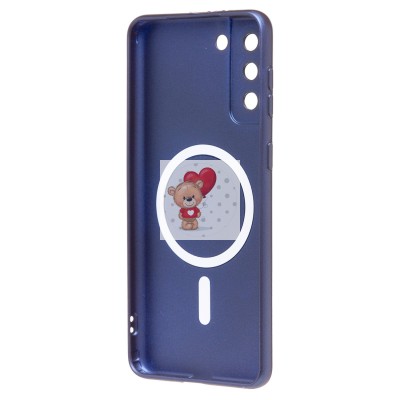 Чехол-накладка для Samsung G996 Galaxy S21+ (темно-синий) - SM020 Matte SafeMag