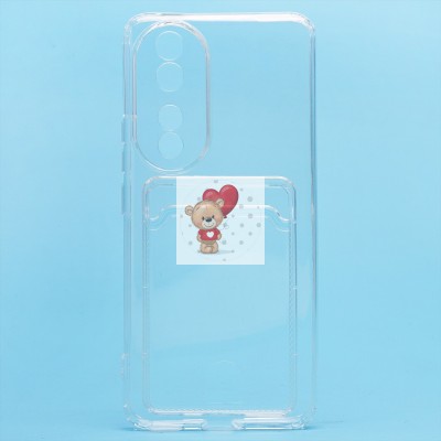 Чехол-накладка для Honor 90 (прозрачный) - SC276 с картхолдером