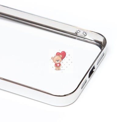 Чехол-накладка для Apple iPhone 15 Pro Max (серебяный) - PC073 с закрытой камерой