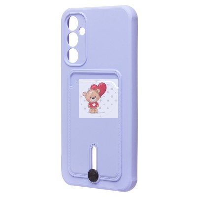 Чехол-накладка для Samsung A346 Galaxy A34 (темно-фиолетовый) - SC304 с картхолдером