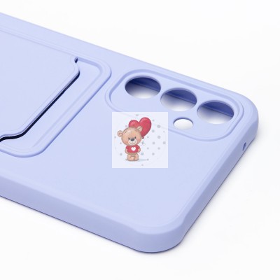 Чехол-накладка для Samsung A346 Galaxy A34 (темно-фиолетовый) - SC304 с картхолдером