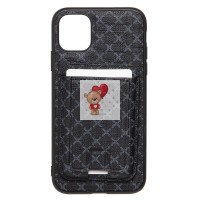 Чехол-накладка c картхолдером для Apple iPhone 11 (черный) SM022 SafeMag