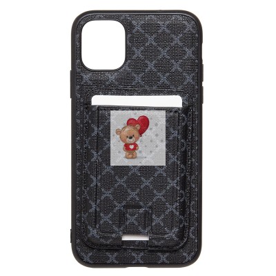 Чехол-накладка c картхолдером для Apple iPhone 11 (черный) SM022 SafeMag