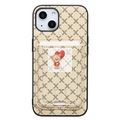 Чехол-накладка для Apple iPhone 13 (белый) - SM022 SafeMag c картхолдером